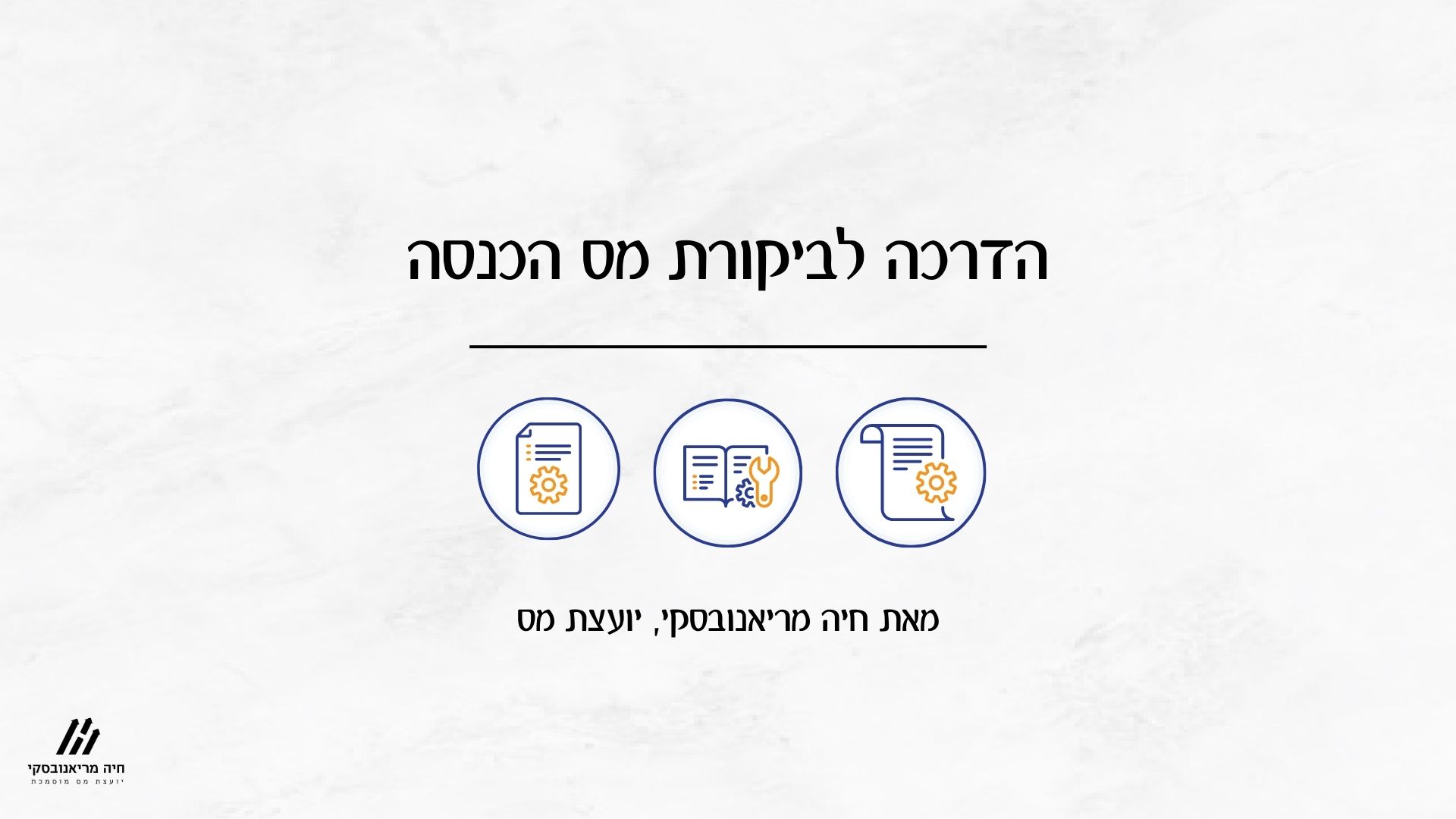 הדרכה לביקורת מס הכנסה